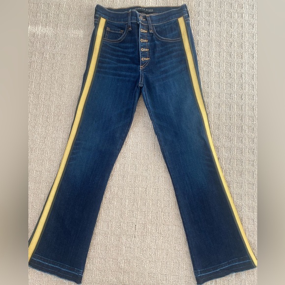 Veronica Beard Carolyn Tuxedo Striped Jeans - size 24 - Picture 2 of 16